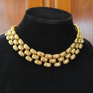 Elegant Gold Necklace Stunning Vintage Estate Find (192)